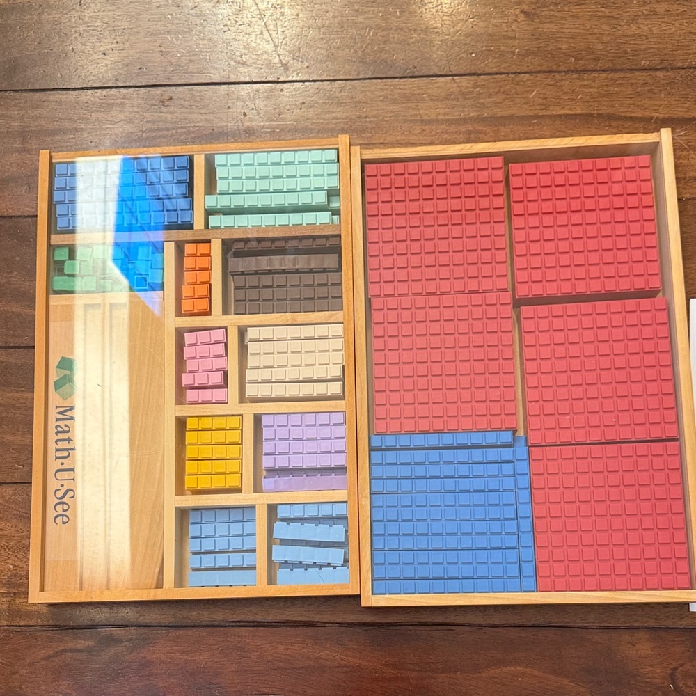 Math-U-See Wooden Block Set of manipulatives Rare!
